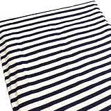 国産 【 日本製 】 ベビー 敷き 布団 カバー ファスナー タイプ 70cm×120cm お昼寝布団カバー ボーダーボーダー ネイビー