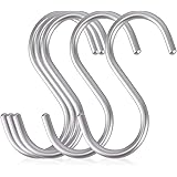 Labato フック S字 エスフック S字フック Sカン 汎用フック 耐荷重15kg 5枚セット Sじフック 吊り下げ カーテンかけ 小物掛け 落ちない おしゃれ 防錆 アルミニウム合金製 丈夫 しっかり 固定 クローゼット ウォール キッチン 浴