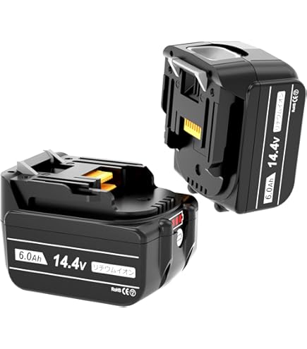 電動リール　バッテリー　マキタ14.4V　6000ｍA　ブラック2つ Amazon | 電動リール バッテリーボックス マキタ 14.4V専用 防水