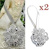 Pair Of Curtain Tiebacks Tie Backs Buckle Curtain Blind Magnetic Crystal