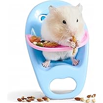 Amazon.co.jp: AZ-FRONT ハムスター 用品 餌皿付きミニチェア 食事用