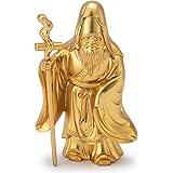 仏壇屋 滝田商店 仏像 開運招福七福神・福禄寿 (高さ8.5cm×巾5.5cm)【牧田秀雲作】◆商売繁盛・無病息災・福徳・福運・厄除け【滝田商店発行 証明書付】