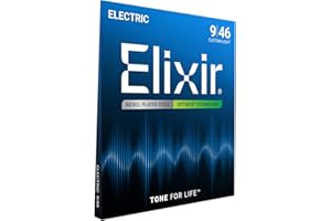 Elixir Strings 19027 Coated Nickel Electric Guitar Strings, Custom Light (.009-.046)