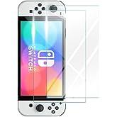 [2 Pack] ZUSLAB Tempered Glass Screen Protector Compatible with Nintendo Switch OLED Model