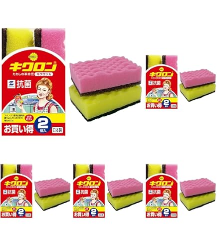 まとめ）キクロン スポンジたわし キクロンC ブルー〔×10セット〕 楽天 