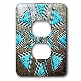 3dRose lsp_108088_6 Designer One of A Kind Native American Art 2 Plug Outlet Cover [並行輸入品]