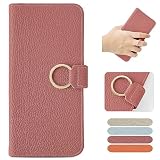 MAGICASE For Google Pixel 7a ケース 手帳型 おしゃれ リング付き グーグル ピクセル 7a ケース 手帳型 かわいい 女性 Pixel 7a ケース シンプル 美しい 財布型 ピクセル 7a ケース エレガント 人気 ストラップホール付き マグネット式 カード収納 スタンド機能 高級PU 肌感レザー 耐衝撃 レディース 手作 落ち着いた色 レトロ（スイカレッド）