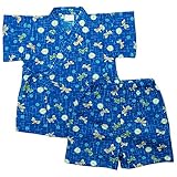 《盛夏 甚平》(ジンベイ) 日本製ベビー男児 リップル生地トンボ柄甚平スーツ 80cm /ネイビー NO.OG-75549