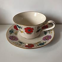 オールドノリタケ　花柄花生 オールドノリタケ 花柄花生 オールドノリタケのストライプにお花