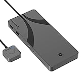 SABRENT Thunderbolt 4 KVMスイッチ、3x Thunderbolt 4 USB C 40Gbps、Thunderbolt Hub充電60W PD 3.0、4x USBポート10Gbps、4K@144Hz/8K@60Hz DSC(SB-TB4K)をサポート