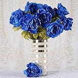 BalsaCircle 42個Extra Largeシルク牡丹花 ブルー