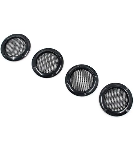 Amazon.co.jp: DGZZI 2インチ スピーカーカバー 2個 ブラックメタル