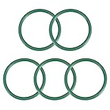 uxcell フッ素ゴムOリング FKMシールガスケット グリーン 機械プラム用 外径45 mm 内径38 mm 幅3.5 mm 5個入