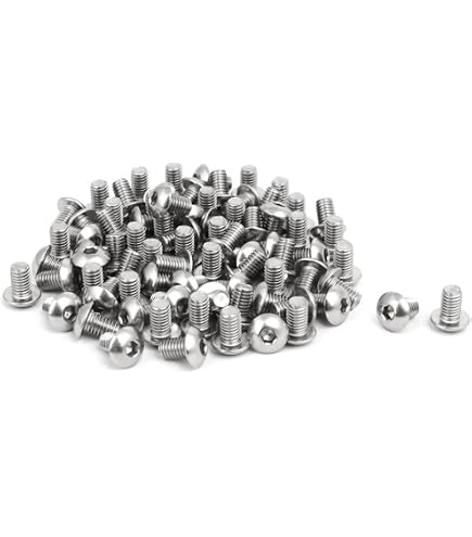 5 Vis Bouton M8-1.25x45mm - Acier Inoxydable 304 Silver - Pour Bricolage, Mécanique