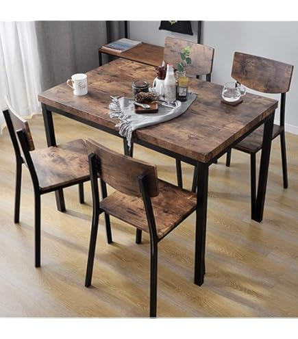 【ナチュラル】ダイニングテーブル 4点セット 木製 食卓テーブル 4人掛け 北欧 ダイニングテーブル 食卓テーブル 木製 幅120 4人用 2本脚 北欧