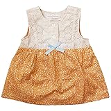 《初夏盛夏対応》(日本製) Joues douces(ジュース デュース) 布帛総柄&オーバーレースノースリチュニック 95cm /YE NO.DP-72803