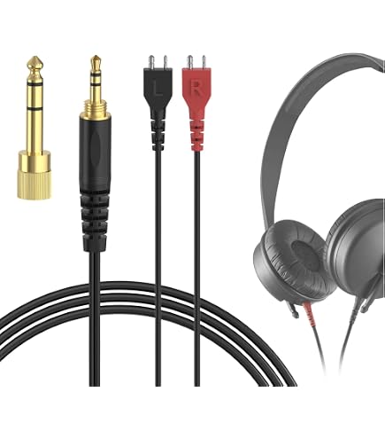Cavo Audio EMSea Da 2,5 M Per Sennheiser HD25 HD560 – Jack 3,5/6,3 Mm Placcato Oro, Cavo Simmetrico