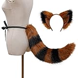 Amazon アニマル風 たぬき 狸風リアル 耳 しっぽ コスチューム道具 コスプレ小物 舞台 イベント ハロウィン パーティー しっぽ コスプレ 仮装 通販