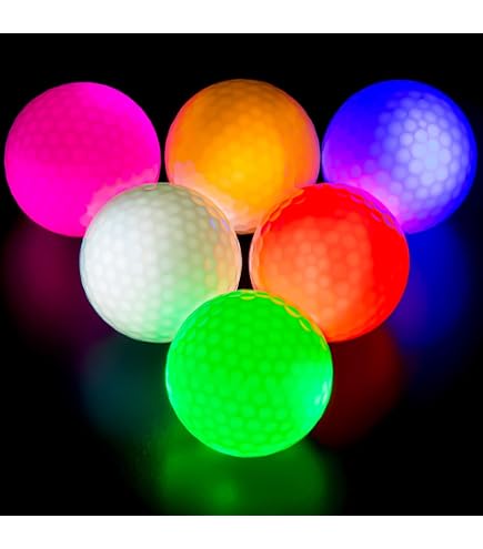 Amazon | ゴルフボール 光る 6個入 LED ナイトゴルフ ナイター 打感