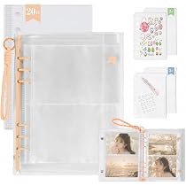 Amazon | SKYFLY シール帳 A6サイズ 透明 バインダー 大きめ はがせる
