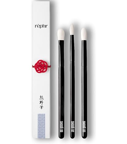 Amazon.co.jp: rephr ザ・コアアイセット – 天然ヤギ毛メイクブラシ4本
