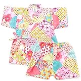 (ファンファン) FUN fun 甚平 スーツ 子供 キッズ ベビー 和花 中ピンク 110