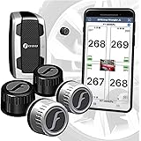FOBO Tire 2 TPMS 空気圧センサー 車 スマホでチェック タイヤ空気圧監視システム 取付簡単 防水 技適取得 日本語説明書付属