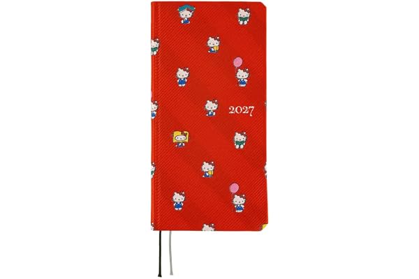 ほぼ日手帳 2027 weeks HELLO KITTY/手帳とおともだち 1月始まり 週間レフト スリム縦長