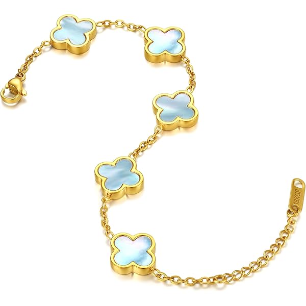 Amazon | クローバー ネックレス K18 イエローゴールド
