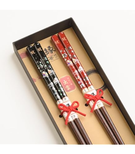 Amazon | 橋本幸作漆器店 黒赤2膳セット 輪島うるし箸 乾漆仕上げ 桐