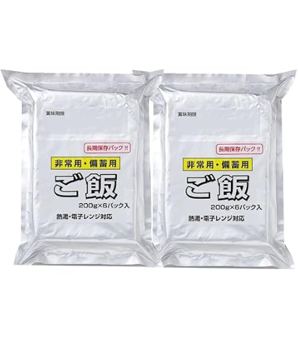 Amazon | 非常食 ご飯 5年保存 越後製菓 非常用備蓄用白飯 200g×6個×3