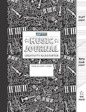 Music Journal and Creativity Kickstarter (Black): Staff Paper, Manuscript Paper, Notebook Paper for Notes Lyrics and Music, Songwriting, Creative Pages, Music Students, Music Lovers, Lyric Diary, Journal, Meridee Winters Music Method (8.5x11) (80 Pages)