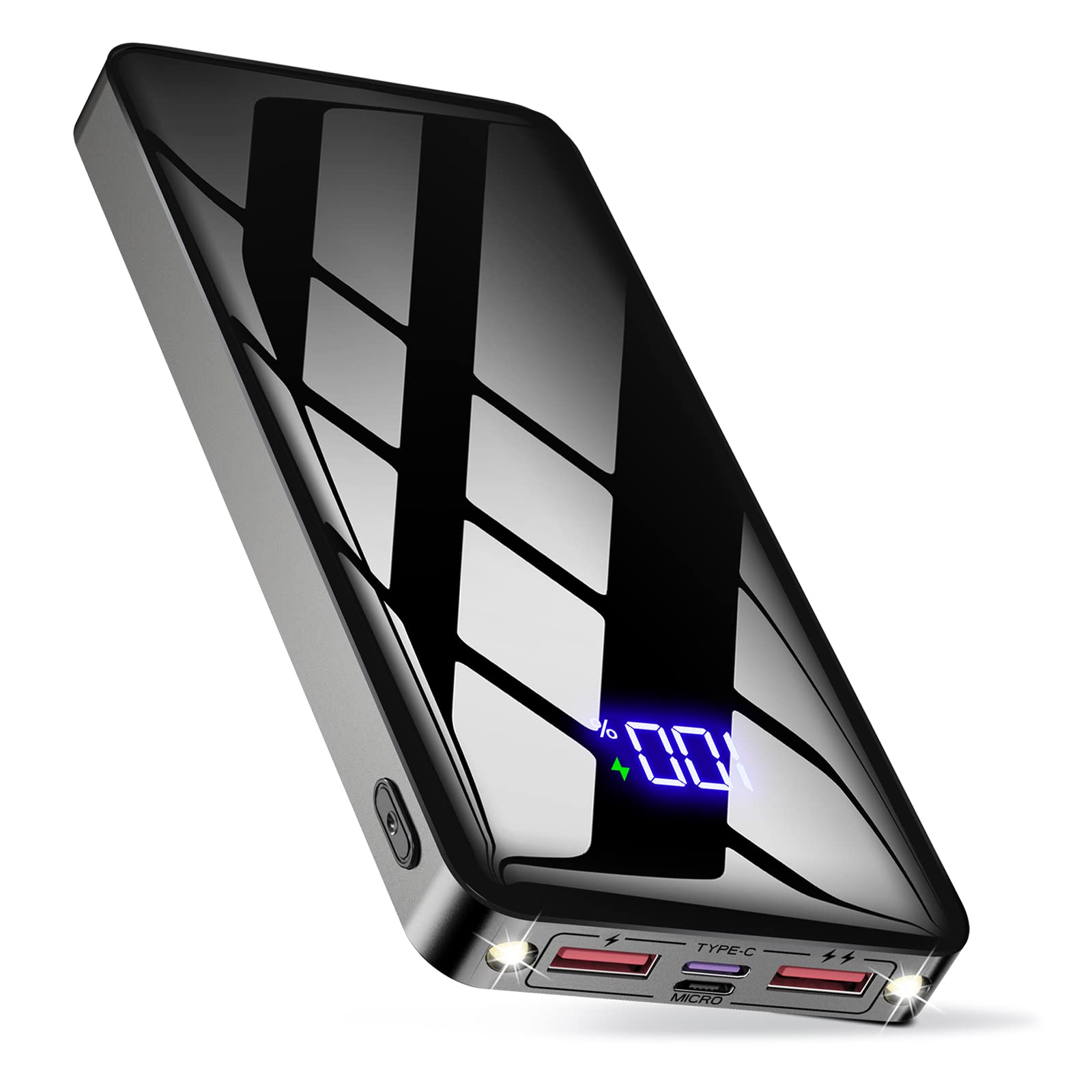 モバイルバッテリー 大容量40000mAh 急速充電 148Wh【USB-C入出力ポート PSE認証済 3台同時充電】モバイル・バッテリー USB-A×2 USBC×1 LCD バッテリー残量表示 機内持ち込み可能 アウトドア/防災/緊急用の必携品