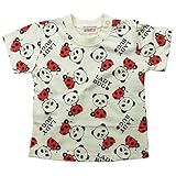 《初夏盛夏対応》 GARACH(ギャラッチ) 天竺総柄テントウムシPANDA半袖Tシャツ 100cm/Iv NO.AH-1621312