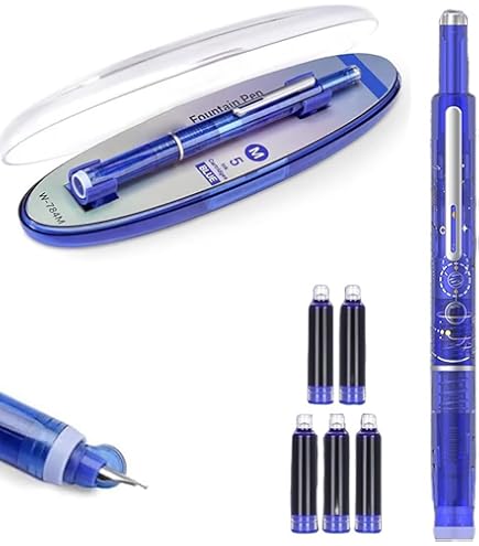 Amazon | WRITECH Clictek 万年筆セット:格納式ブルーインク