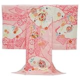 お宮参り 女の子 着物 初着 産着 正絹 毬 まり 絞り ピンク 女児 祝着 一つ身 掛け着 着物タウン 3370-00952