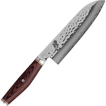MIYABI 6000MCT 三徳包丁 18cm ハンマー加工　 槌目 未使用 Amazon｜MIYABI ミヤビ 「 6000MCT 三徳包丁 180mm 日本製 」多層鋼 槌