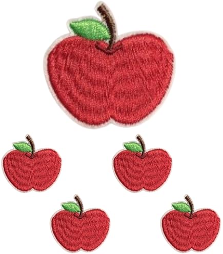 Amazon.co.jp: 【 りんご 青りんご 型 】お名前 ワッペン 刺繍