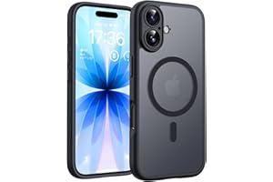 TOCOL for iPhone 17 Case, Full Camera Protection, Built-in Magnetic Ring, Compatible with Magsafe, Drop Protection, Translucent Matte Phone Case for iPhone 17 6.3 inch (Black)