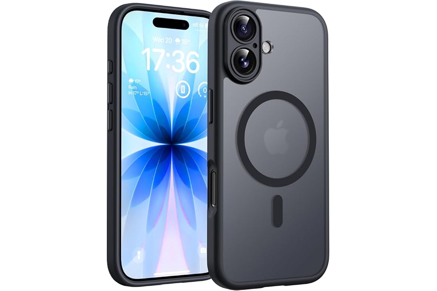 TOCOL for iPhone 17 Case, Full Camera Protection, Built-in Magnetic Ring, Compatible with Magsafe, Drop Protection, Transluce