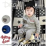 ペインター風長袖カバーオール/dumpdom(ダンプドム)秋 ベビー 赤ちゃん 男の子 90 ブルー