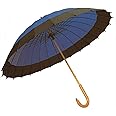 サントス 二十四本骨蛇の目風和傘 紺 JK-01紺 60cm