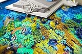 BZDHWWH 3Dフロア壁紙 壁画 オーシャンワールド 壁紙 エンボス加工ポリ塩化ビニル 3D床壁画 写真壁紙 300cm x 400cm 6974937066047