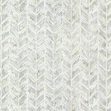Warner HZN43061 Foothills Herringbone Texture Wallpaper, Sky [並行輸入品]