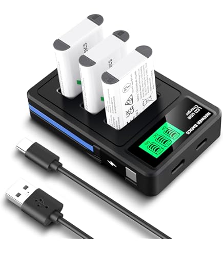 NP-BX1 Newmowa - Batería de repuesto (3 unidades) y cargador USB de 3