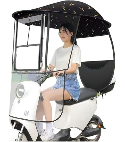Amazon | 傘2本バイク 屋根 スクーター 屋根 後付け 自転車レイン