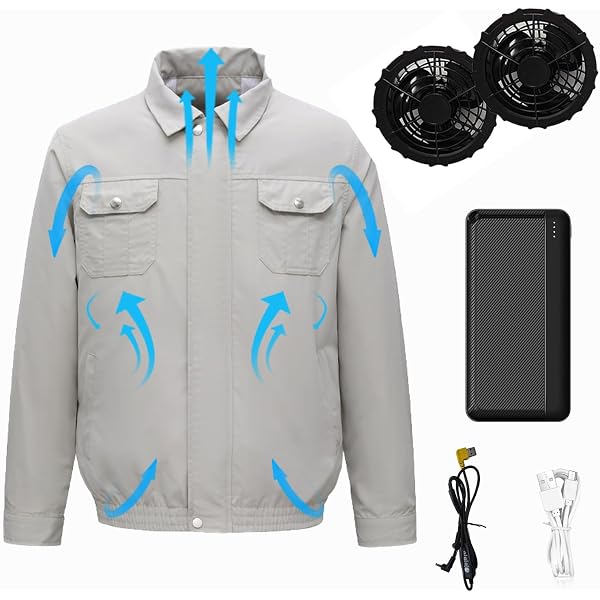 Amazon.co.jp: [SPMLFL] フアン付きベスト 空調作業服 20000mAh