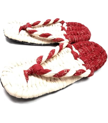 Amazon.co.jp: 裏ゴム付き布ぞうり デニム紺生地コンビ(DENI-2