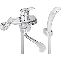 Amazon | シングルシャワー 混合栓 浴室用 パイプ長さ170mm リング