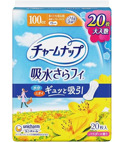 Amazon | チャームナップ 吸水さらフィ 長時間安心用 12枚 | チャーム